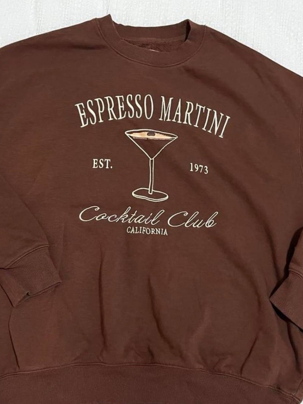 Espresso Martini Brown Crewneck Sweatshirt